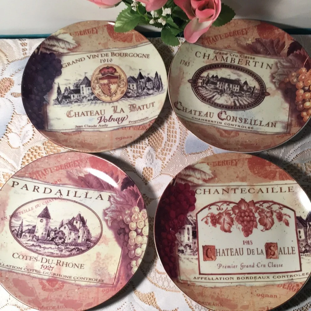 4- Certified Intel.Pamela Gladdin Vintage Wine plate